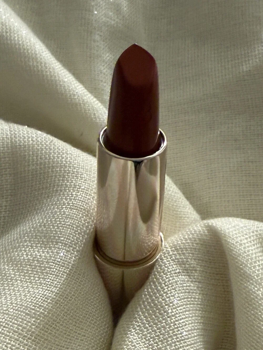 Fenty Beauty Icon Semi-Matte Lipstick Grill Master Metallic Nude Case NEW